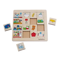 Beleduc Houten Sorteerpuzzel Thuis