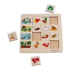 Beleduc Houten Sorteerpuzzel Leefomgeving