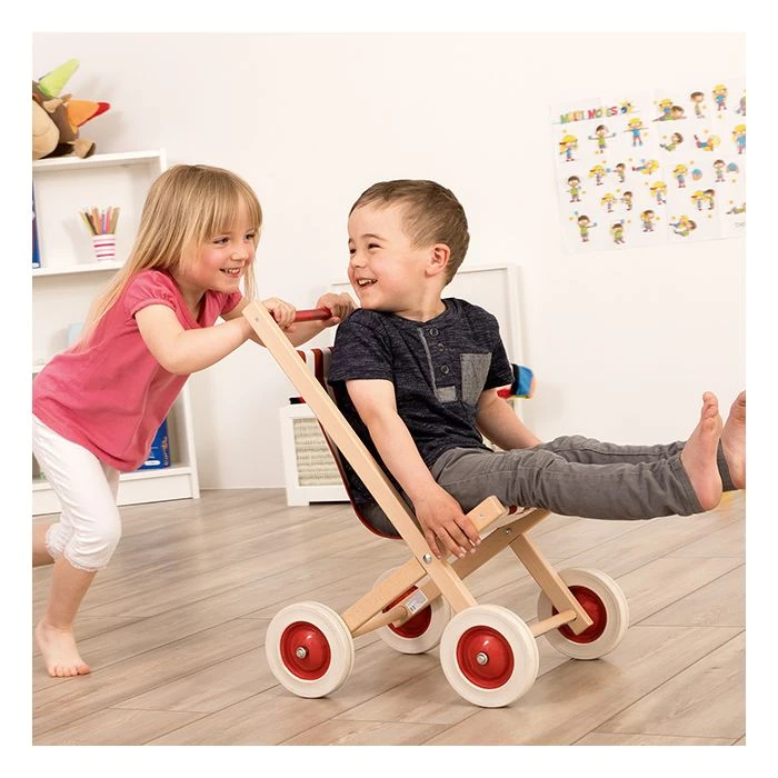 Beleduc Houten Speelgoed Poppenbuggy