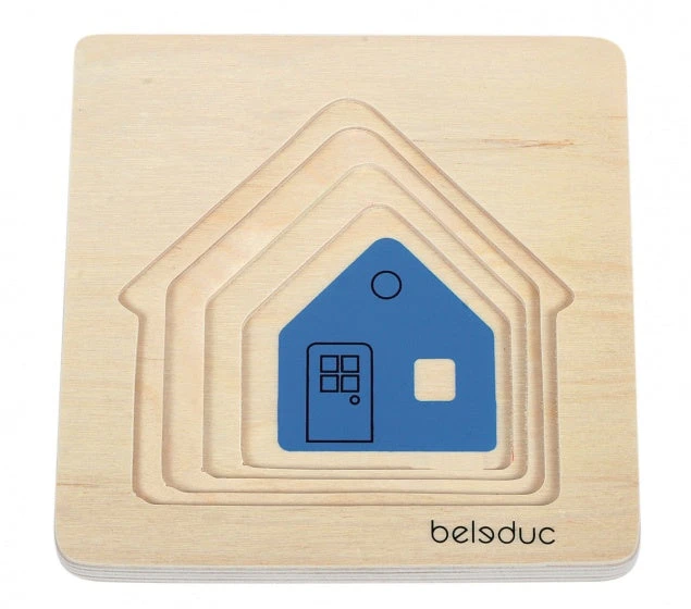 Beleduc Vormenpuzzel Huis 5-laags Junior Hout 5 Stukjes - Afbeelding 6