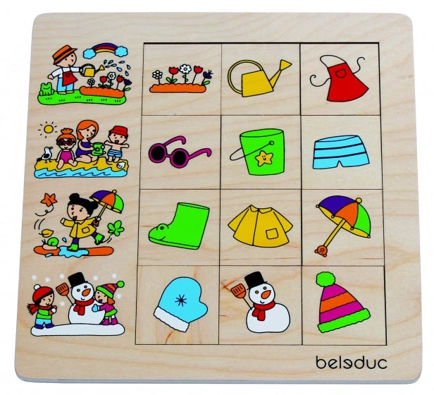Beleduc Puzzel Seizoenen 12 Stukjes 25 Cm