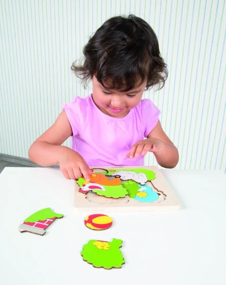 Beleduc Vormenpuzzel Tuin Junior Hout 8 Stukjes - Afbeelding 3