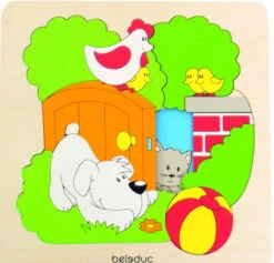 Beleduc Vormenpuzzel Tuin Junior Hout 8 Stukjes